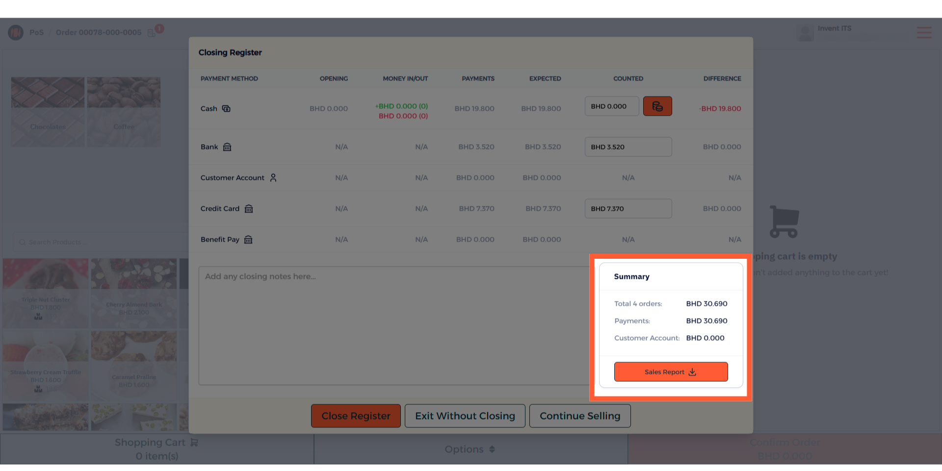 Step 9 - POS Reports